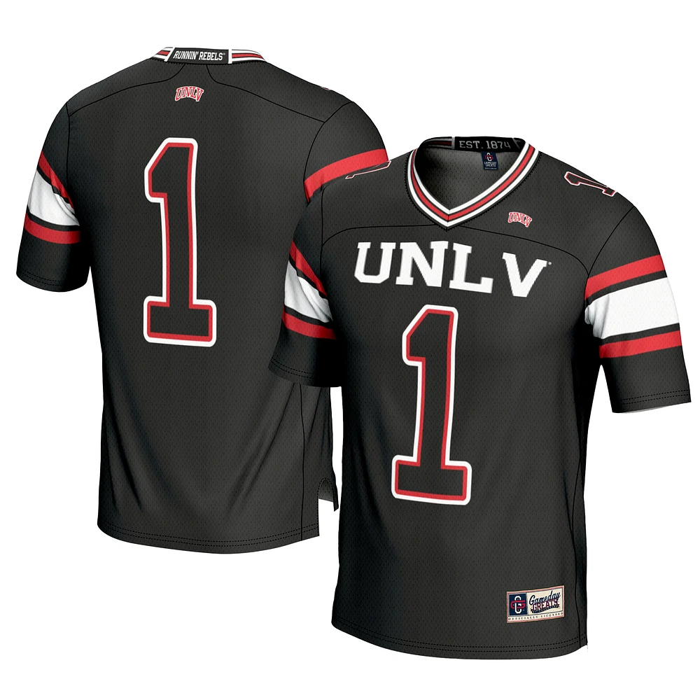 Men's GameDay Greats #1 Black UNLV Rebels Football Jersey