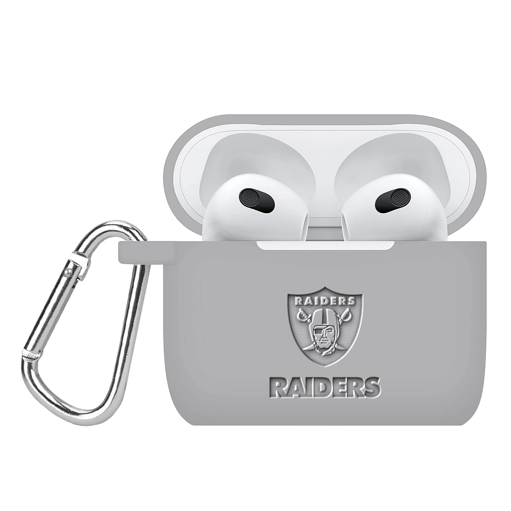 Las Vegas Raiders Debossed Silicone AirPods Gen Three Case Cover
