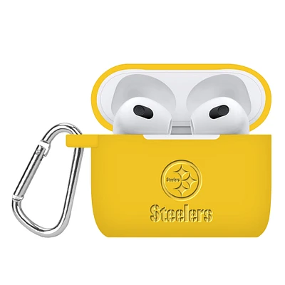 Pittsburgh Steelers Debossed Silicone AirPods Gen Three Case Cover