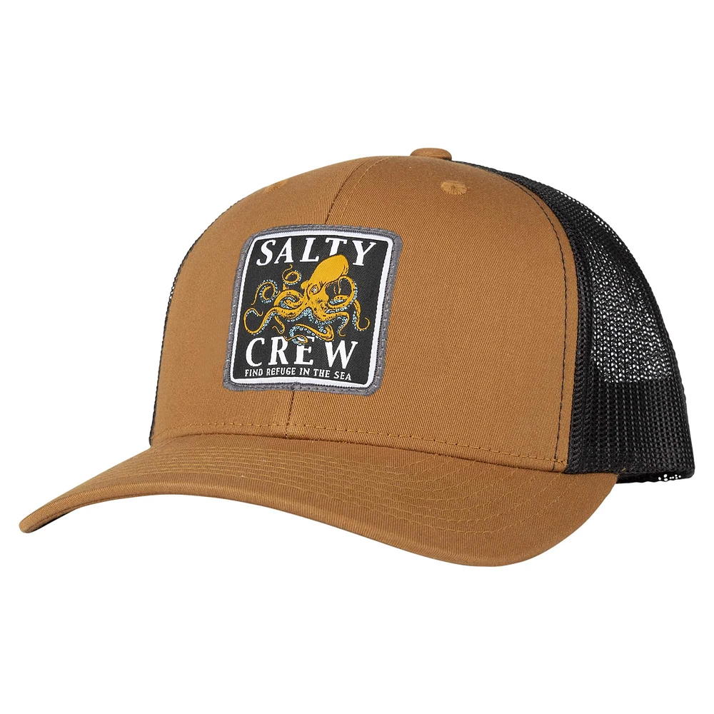 Men's Salty Crew Tan/Black Ink Slinger Retro Trucker Adjustable Hat