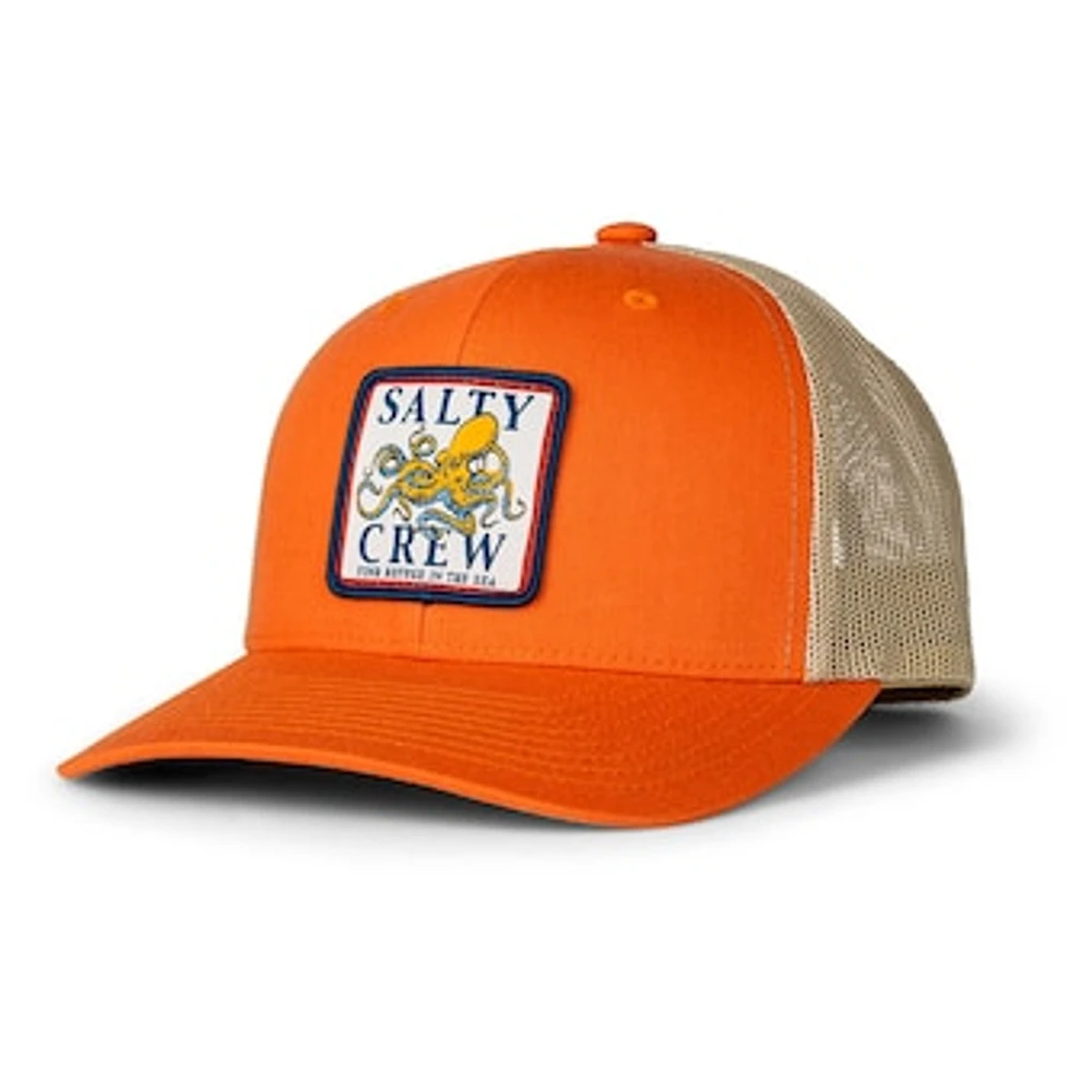 Men's Salty Crew Orange/Natural Ink Slinger Retro Trucker Adjustable Hat