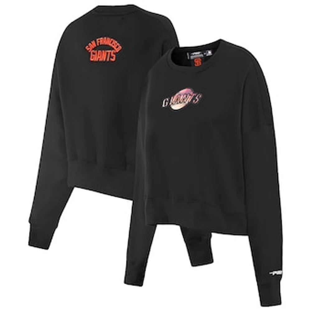 Women's Pro Standard Black San Francisco Giants Painted Sky Pullover Sweatshirt