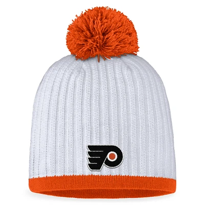 Women's Fanatics  White/Black Philadelphia Flyers 2024 NHL Stadium Series Pom Knit Hat