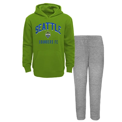 Youth Green/Gray Seattle Sounders FC Play-By-Play Pullover Fleece Hoodie & Pants Set