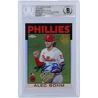 Alec Bohm Philadelphia Phillies Autographed 2021 Topps Chrome #86BC-14 Beckett Fanatics Witnessed Authenticated Rookie Card