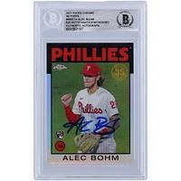 Alec Bohm Philadelphia Phillies Autographed 2021 Topps Chrome #86BC-14 Beckett Fanatics Witnessed Authenticated Rookie Card