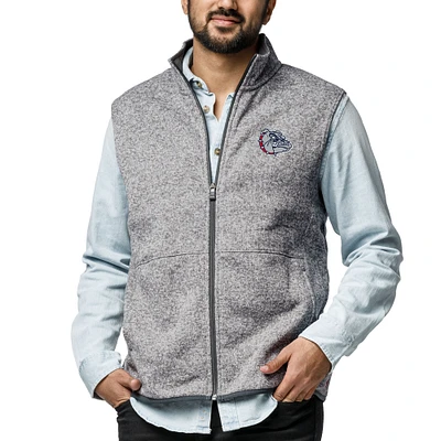 Men's League Collegiate Wear  Heather Gray Gonzaga Bulldogs Saranac Full-Zip Vest
