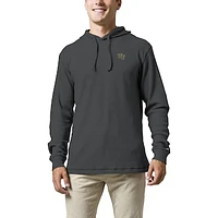 Men's League Collegiate Wear  Charcoal Wake Forest Demon Deacons Waffle Knit Pullover Hoodie