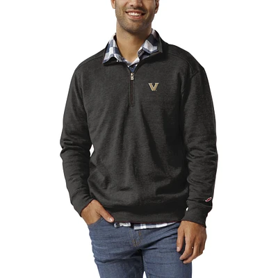 Men's League Collegiate Wear  Heather Charcoal Vanderbilt Commodores Heritage Tri-Blend Quarter-Zip Pullover Sweatshirt