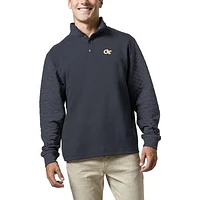 Men's League Collegiate Wear  Navy Georgia Tech Yellow Jackets Fleece Quarter Snap Up Pullover Sweatshirt