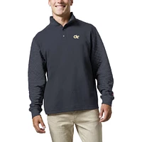 Men's League Collegiate Wear  Navy Georgia Tech Yellow Jackets Fleece Quarter Snap Up Pullover Sweatshirt