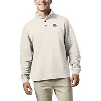 Men's League Collegiate Wear  Cream Gonzaga Bulldogs Fleece Quarter Snap Up Pullover Sweatshirt