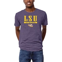 Men's League Collegiate Wear Heather LSU Tigers Victory Falls Tri-Blend T-Shirt