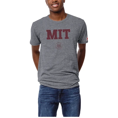 Men's League Collegiate Wear  Heather Gray MIT Engineers  Victory Falls Tri-Blend T-Shirt