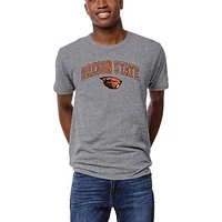 Men's League Collegiate Wear  Heather Gray Oregon State Beavers Arch Victory Falls Tri-Blend T-Shirt