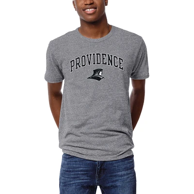 Men's League Collegiate Wear  Heather Gray Providence Friars Arch Victory Falls Tri-Blend T-Shirt