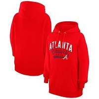 Women's G-III 4Her by Carl Banks Atlanta Braves Filigree Team Pullover Hoodie