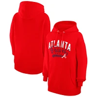 Women's G-III 4Her by Carl Banks Atlanta Braves Filigree Team Pullover Hoodie
