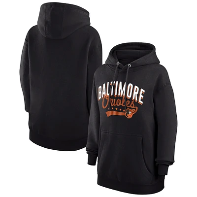 Women's G-III 4Her by Carl Banks  Black Baltimore Orioles Filigree Team Pullover Hoodie