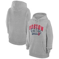 Women's G-III 4Her by Carl Banks  Heather Gray Boston Red Sox Filigree Team Pullover Hoodie