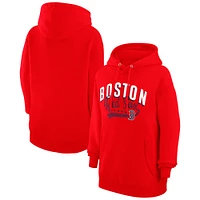 Women's G-III 4Her by Carl Banks  Red Boston Sox Filigree Team Pullover Hoodie