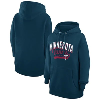 Women's G-III 4Her by Carl Banks  Navy Minnesota Twins Filigree Team Pullover Hoodie