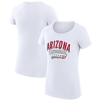 Women's G-III 4Her by Carl Banks  White Arizona Diamondbacks Filigree Team Fitted T-Shirt