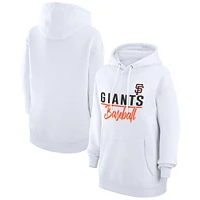 Women's G-III 4Her by Carl Banks  White San Francisco Giants Team Fleece Pullover Hoodie