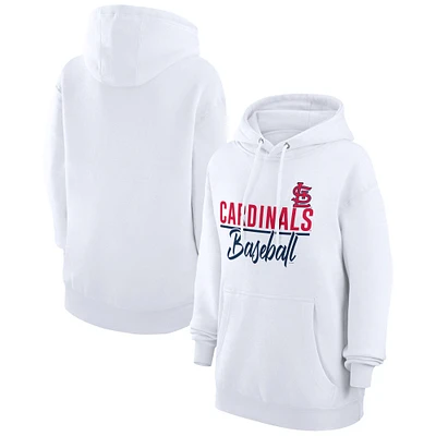Women's G-III 4Her by Carl Banks  White St. Louis Cardinals Team Fleece Pullover Hoodie