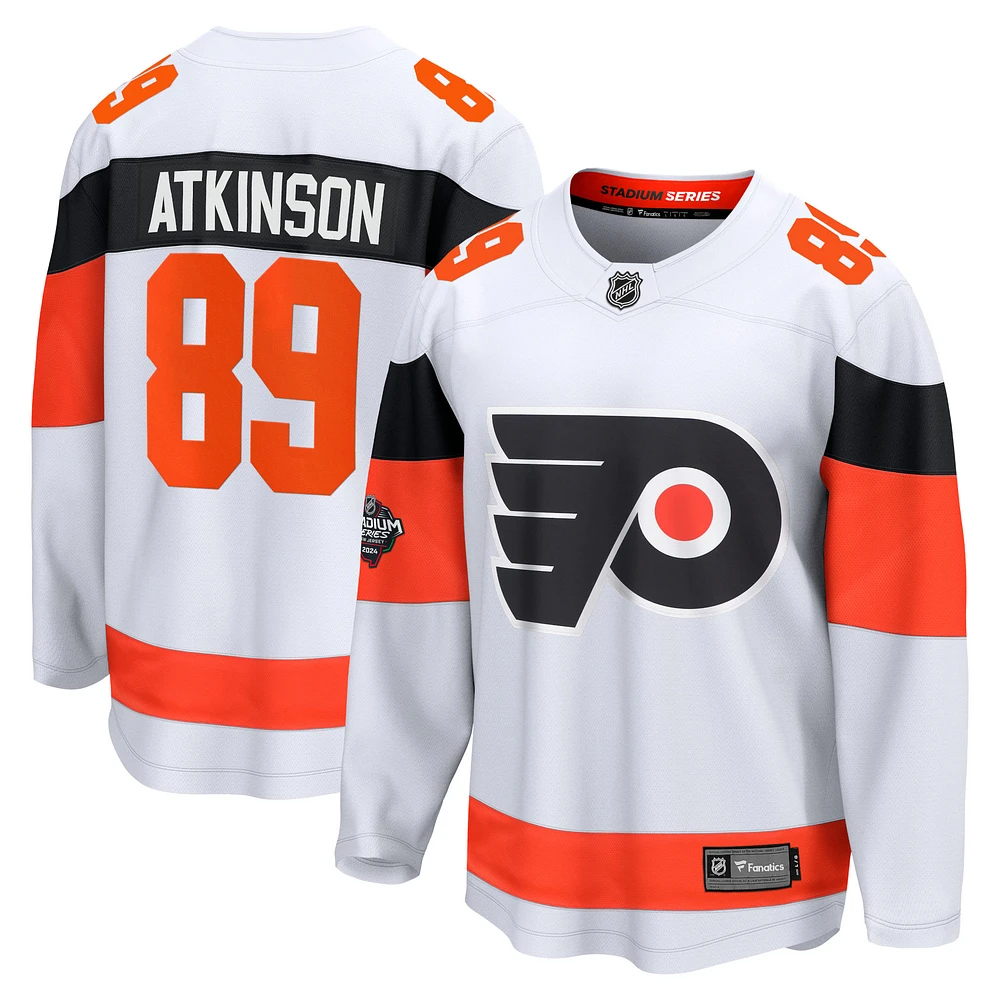 Men's Fanatics Cam Atkinson White Philadelphia Flyers 2024 NHL Stadium Series Breakaway Player Jersey