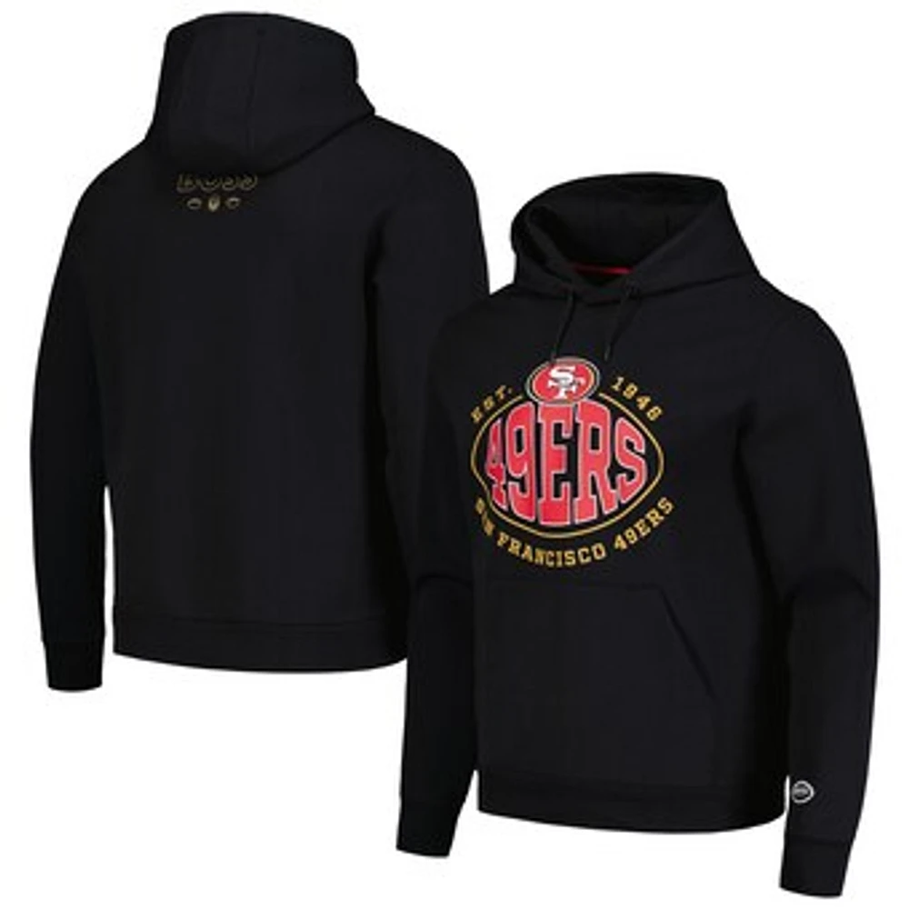 Men's BOSS X NFL Black San Francisco 49ers Touchback Pullover Hoodie