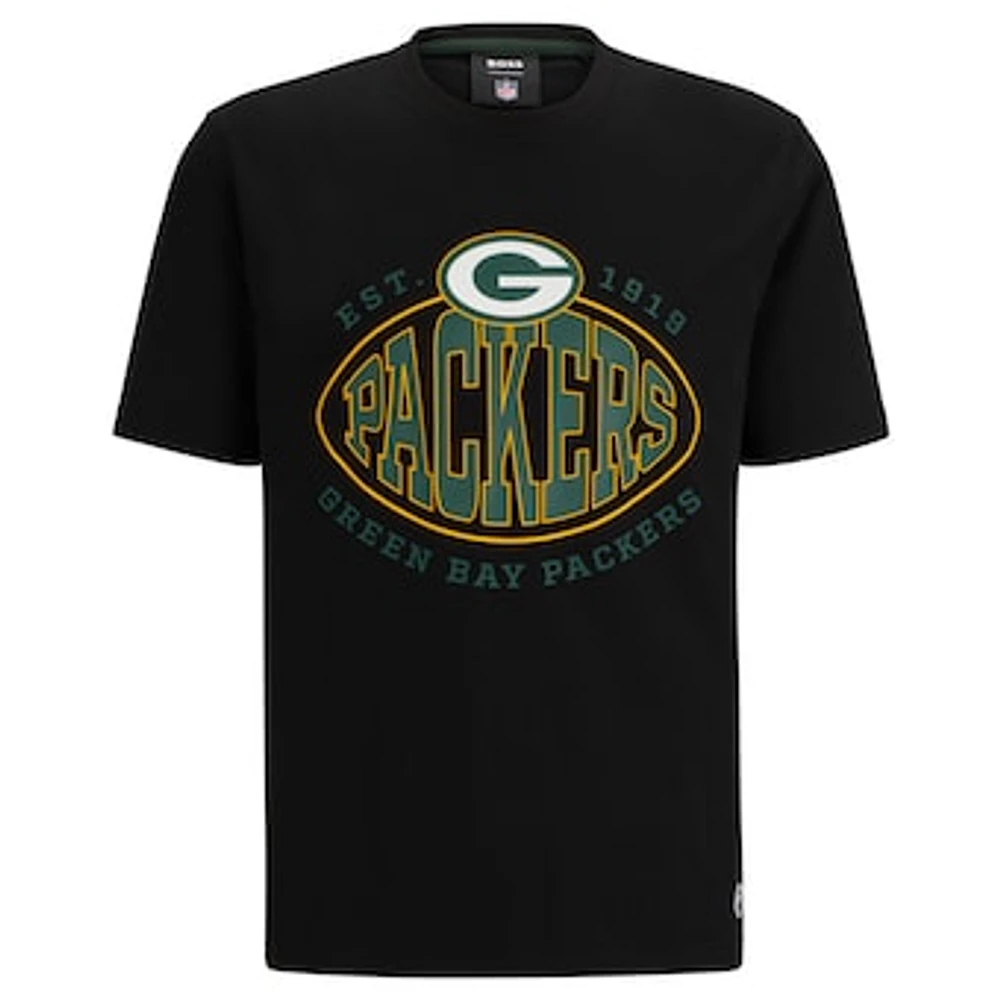 Men's BOSS X NFL  Black Green Bay Packers Trap T-Shirt