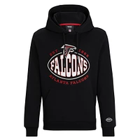 Men's BOSS X NFL Black Atlanta Falcons Touchback Pullover Hoodie