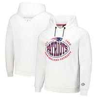 Men's BOSS X NFL White New England Patriots Touchback Tri-Blend Pullover Hoodie