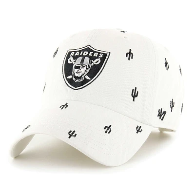 Unisex '47 White Las Vegas Raiders Confetti Clean Up Adjustable Hat