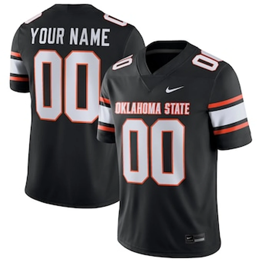 Men's Nike  Black Oklahoma State Cowboys  Alternate Custom Game Jersey