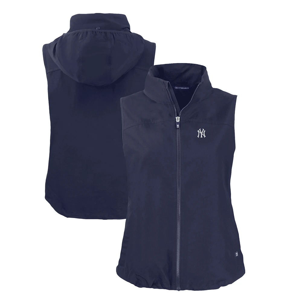 Women's Cutter & Buck Navy New York Yankees Charter Eco Recycled Full-Zip Vest