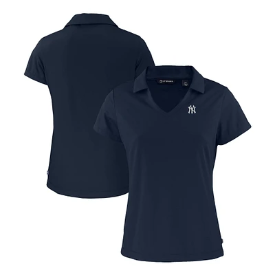 Women's Cutter & Buck  Navy New York Yankees Daybreak Eco Recycled V-Neck Polo