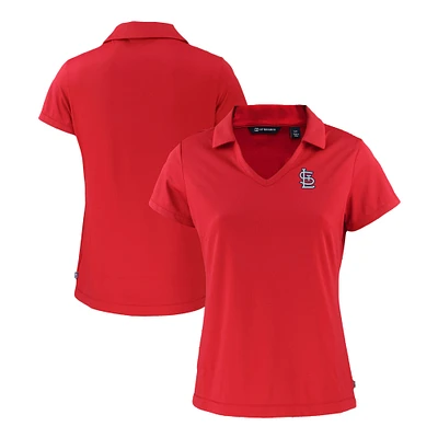 Women's Cutter & Buck  Red St. Louis Cardinals Daybreak Eco Recycled V-Neck Polo