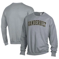 Men's Comfort Wash  Gray Vanderbilt Commodores Crewneck Pullover Sweatshirt
