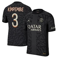 Men's Jordan Brand Presnel Kimpembe Anthracite Paris Saint-Germain 2023/24 Third Match Authentic Player Jersey