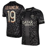 Men's Jordan Brand Lee Kang Anthracite Paris Saint-Germain 2023/24 Third Stadium Replica Player Jersey