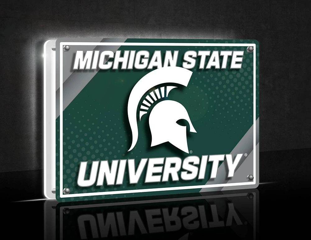 Michigan State Spartans LED Rectangle Tabletop Sign