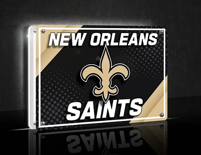 New Orleans Saints LED Rectangle Tabletop Sign
