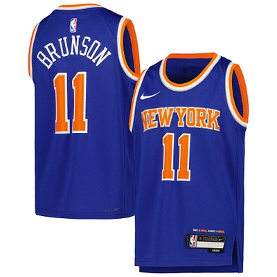 Youth Nike Jalen Brunson Blue New York Knicks Swingman Jersey - Icon Edition