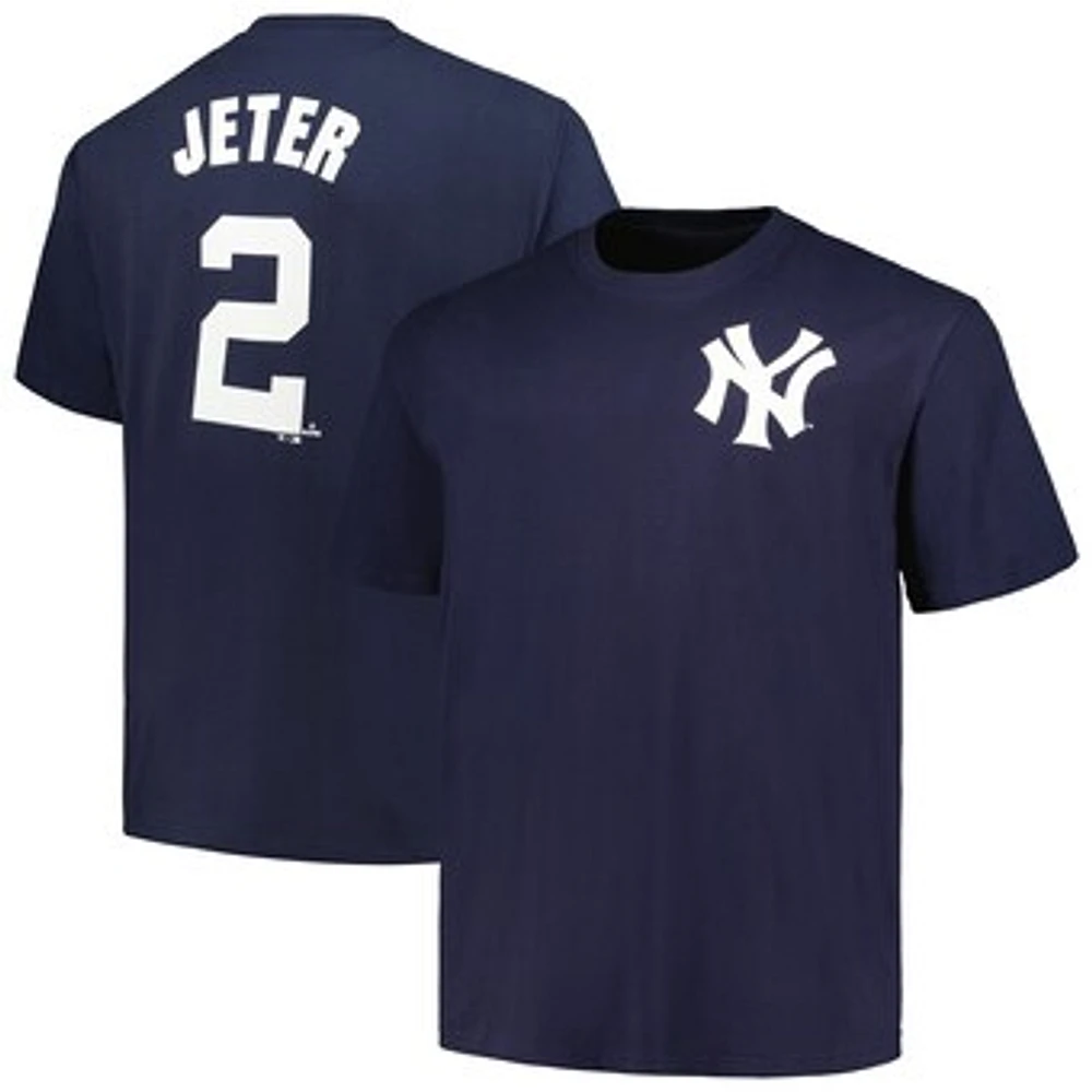 Men's Derek Jeter Navy New York Yankees Big & Tall Name Number T-Shirt