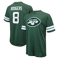 Men's Majestic Threads Aaron Rodgers Green New York Jets Name & Number Oversize Fit T-Shirt