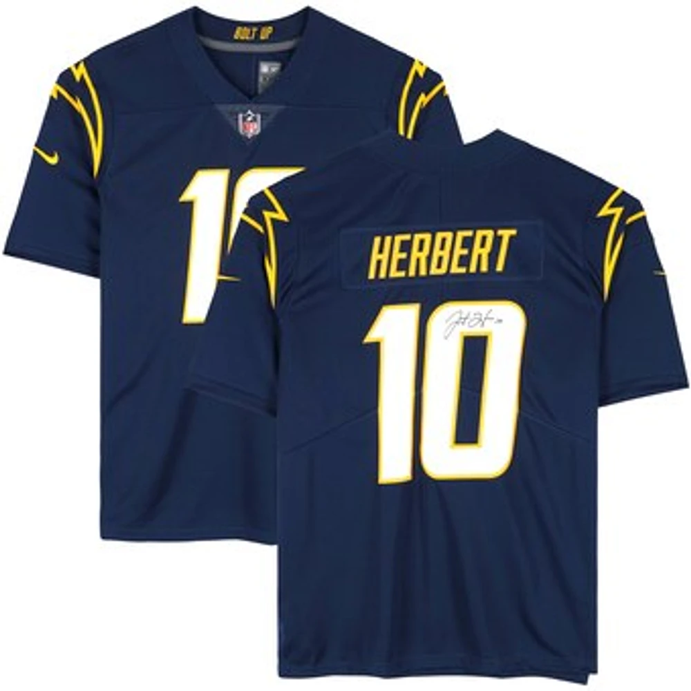 Justin Herbert Los Angeles Chargers Autographed Navy Nike Limited Jersey