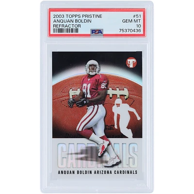Anquan Boldin Arizona Cardinals 2003 Topps Pristine Refractor #51 #1256/1449 PSA Authenticated 10 Rookie Card