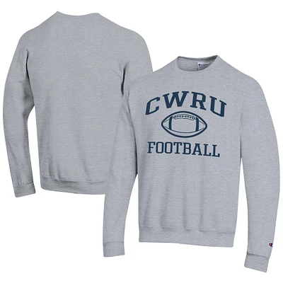 Men's Champion Gray Case Western Reserve Spartans Football Powerblend Pullover Sweatshirt